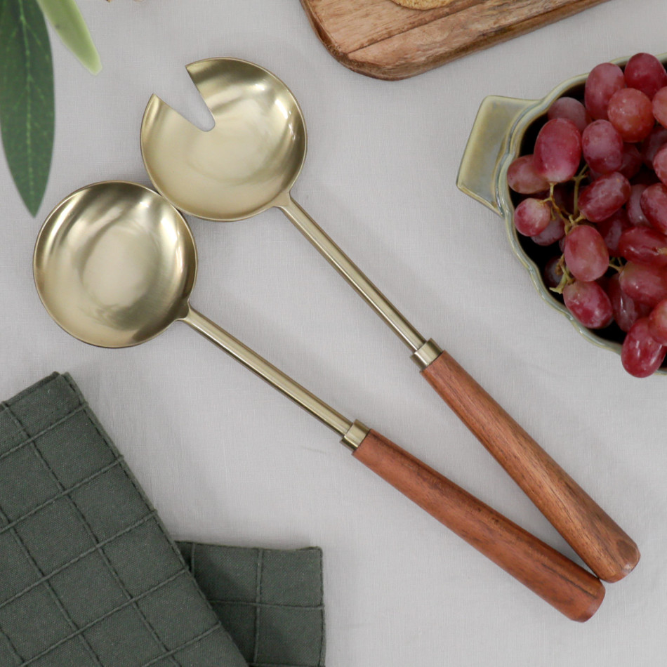 Set of 2 Argyle Salad Servers, decorative tableware
