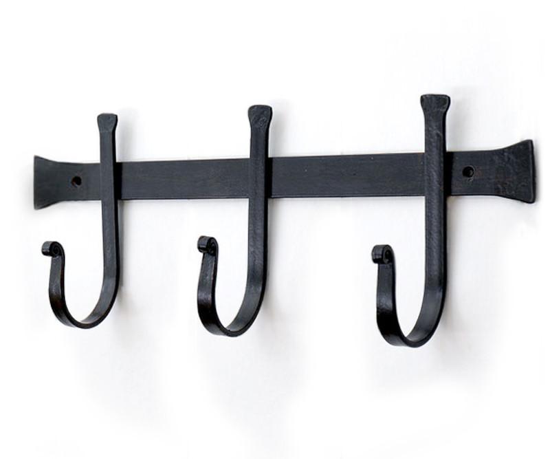 Shepherd Black Iron 3 Hook Coat Rack