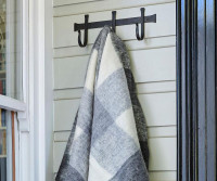 Shepherd Black Iron 3 Hook Coat Rack