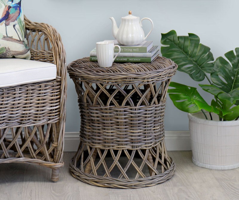 Clifton Round Rattan Side Table