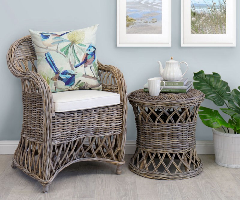 Clifton Round Rattan Side Table