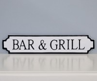 Bar & Grill Enamel Wall Sign