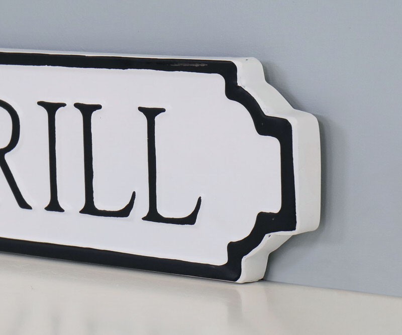 Bar & Grill Enamel Wall Sign