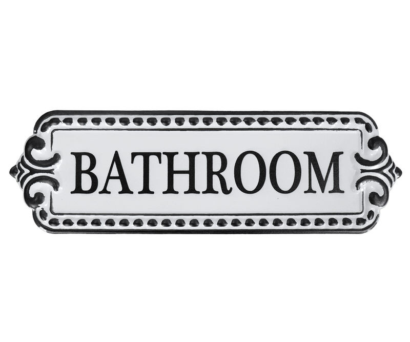 Chilton Vintage Enamel Bathroom Sign