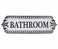 Chilton Vintage Enamel Bathroom Sign