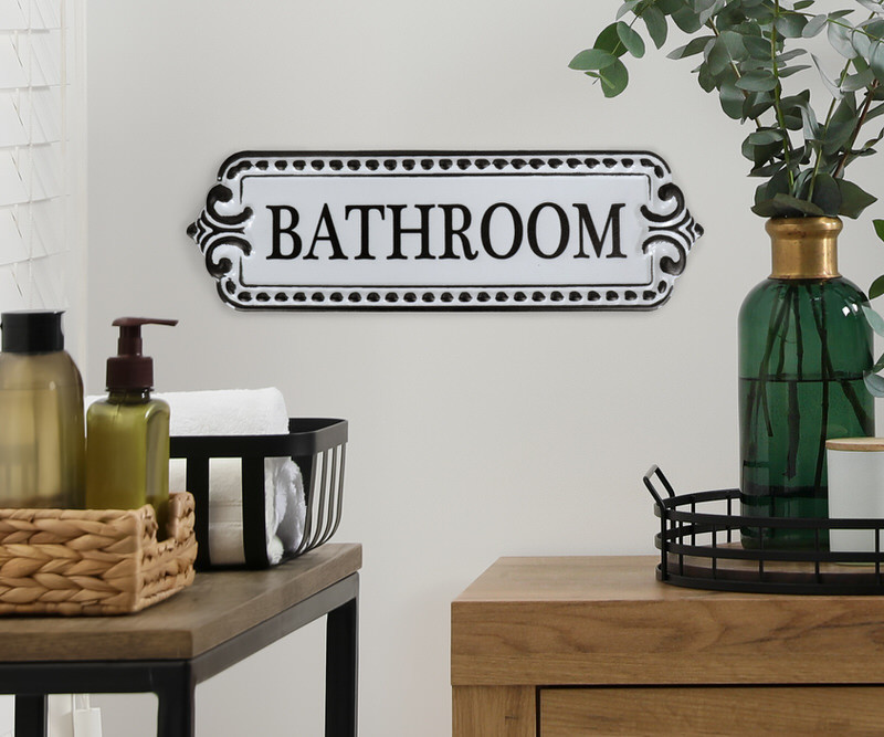 Chilton Vintage Enamel Bathroom Sign