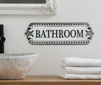 Chilton Vintage Enamel Bathroom Sign