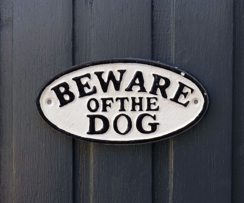 Beware Of The Dog Cast Iron Sign