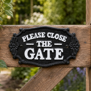 Thornby Close the Gate Sign