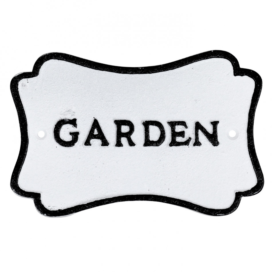 Cotswold Garden Sign - Vintage Cast Iron, a decorative sign for a wall, doorway or entrance