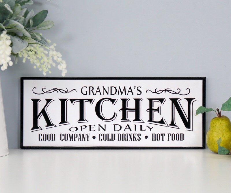 Grandma's Kitchen Enamel Sign