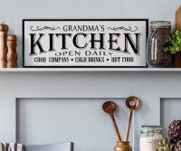 Grandma's Kitchen Enamel Sign