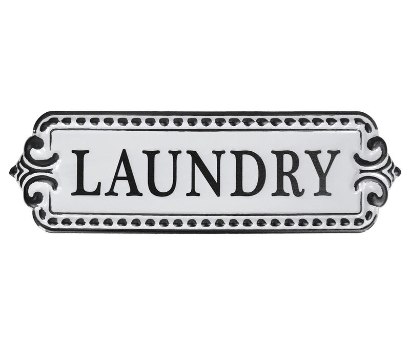 Chilton Vintage Enamel Laundry Sign