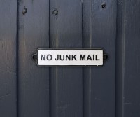 No Junk Mail Cast Iron Sign - Vintage Style Mailbox