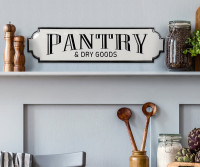 Pantry & Dry Goods Enamel Wall Sign