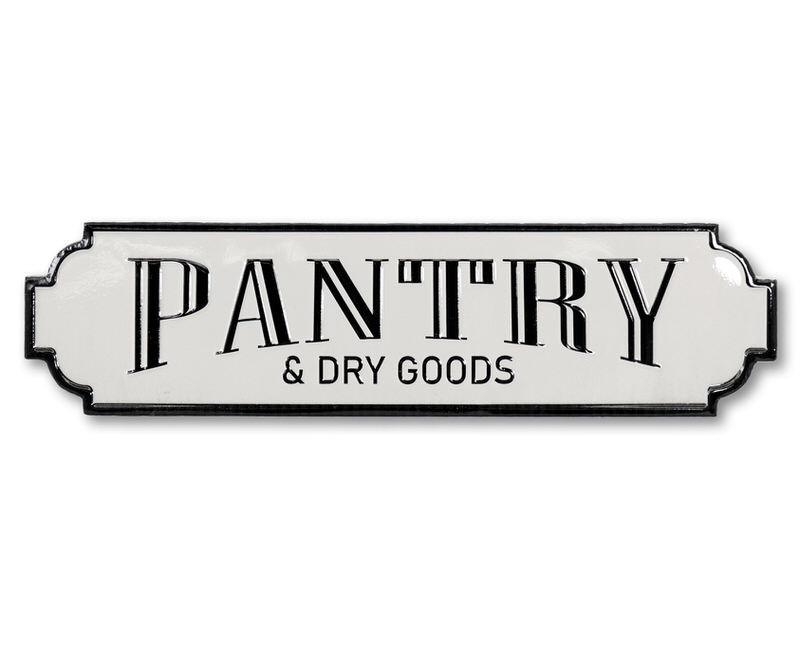 Pantry & Dry Goods Enamel Wall Sign