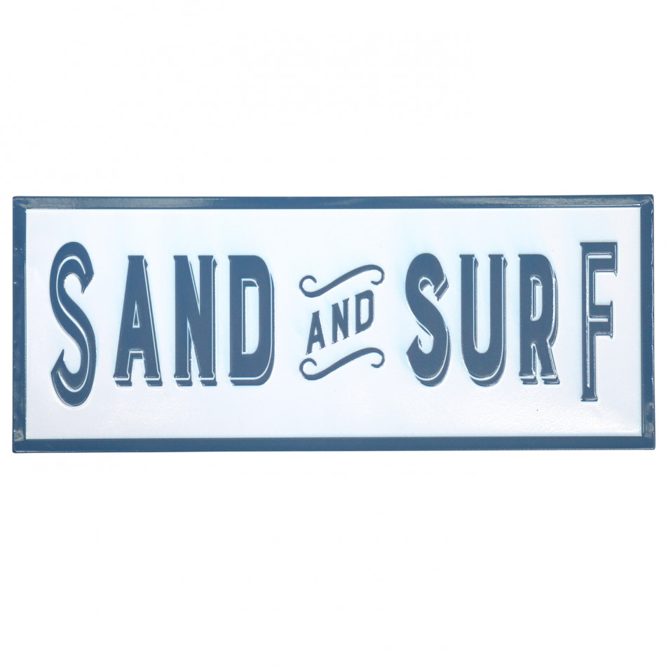 Sand & Surf Wall Sign - Beach House Sign, a decorative sign for a wall, doorway or entrance