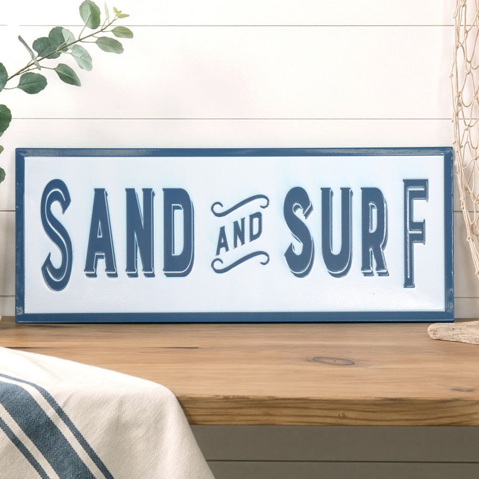Sand & Surf Wall Sign - Beach House Sign