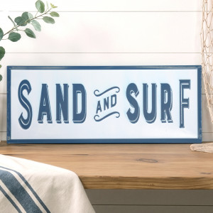 Sand & Surf Wall Sign - Beach House Sign