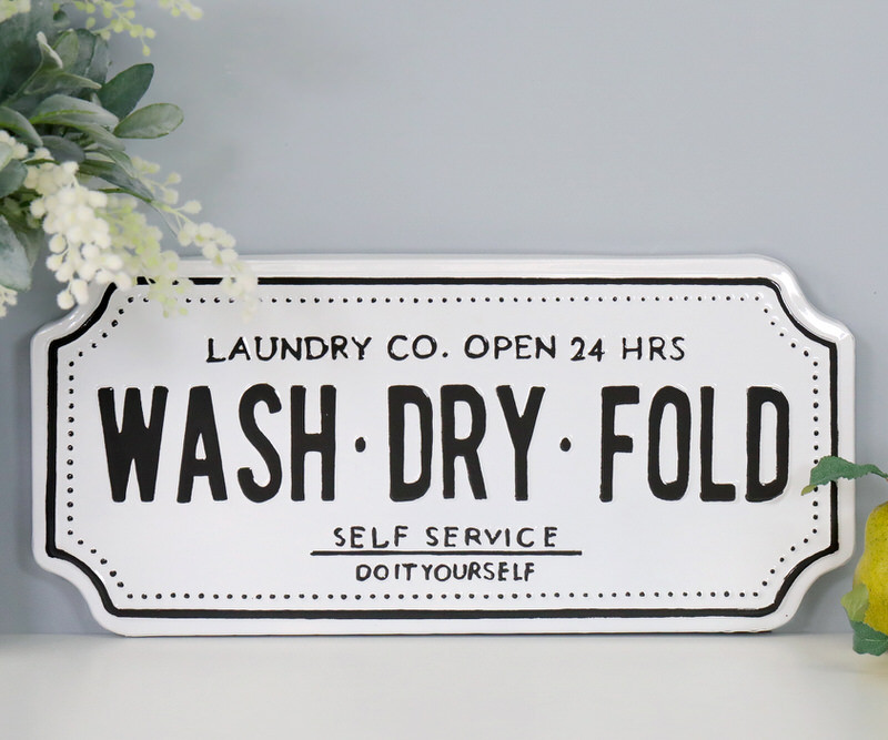 Laundry Co. Enamel Wall Sign