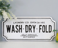 Laundry Co. Enamel Wall Sign