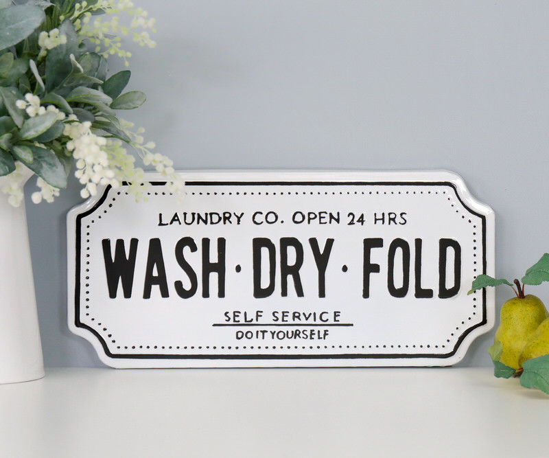 Laundry Co. Enamel Wall Sign