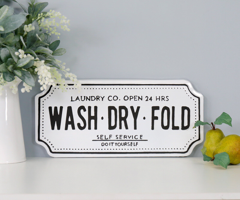 Laundry Co. Enamel Wall Sign