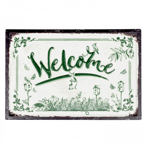Secret Garden Welcome Sign, a decorative sign for a wall, doorway or entrance