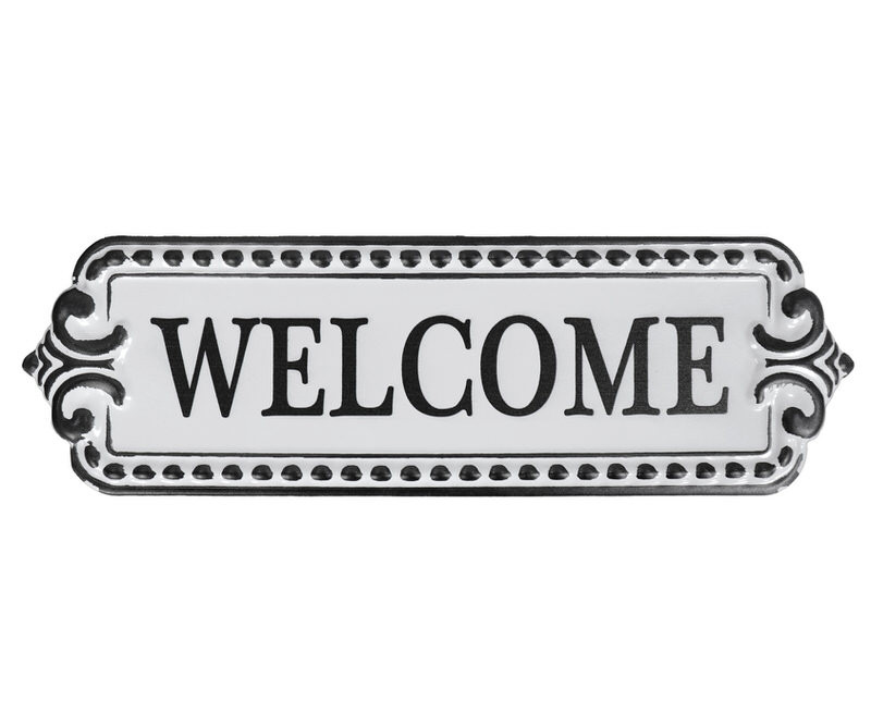 Chilton Vintage Enamel Welcome Sign