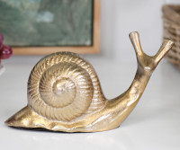 Gold Snail Sculpture Figurine