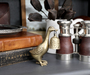 Darcy The Duck Gold Candle Snuffer