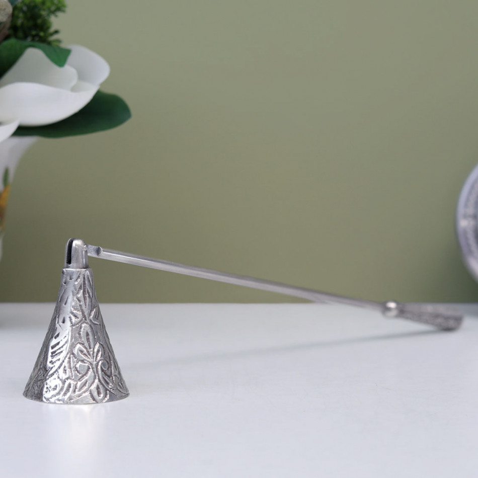 Les Fleur Silver Candle Snuffer, decorative lighting accessory