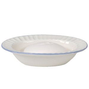 Adelia Fluted Soap Dish, designed for practical dining use with an ornamental presentation