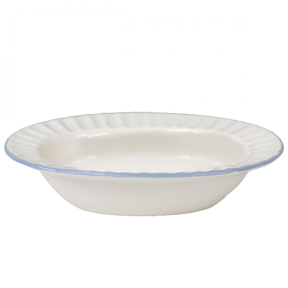 Adelia Fluted Soap Dish, a tabletop piece for serving or decorative display