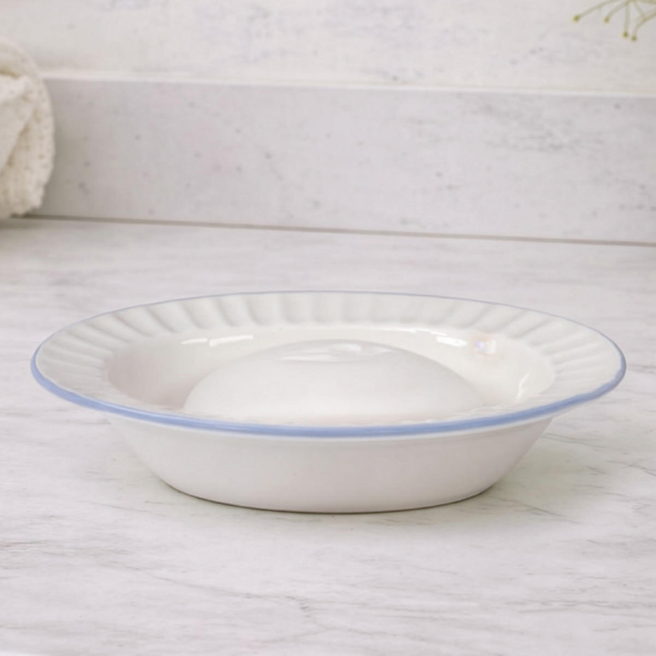 Adelia Fluted Soap Dish, decorative tableware