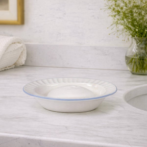 Adelia Fluted Soap Dish, a tabletop piece suited to serving food or creating a decorative display