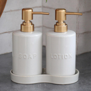 Riley Set 2 Soap & Lotion Dispensers, decorative home accessory
