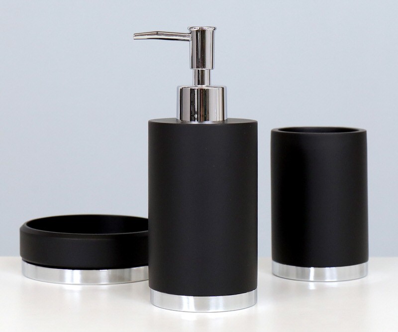 Noir Black & Chrome Soap Dispenser