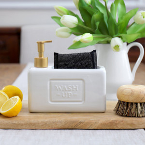 Wash Up Kitchen Soap Dispenser, highlighting the product's distinctive form and defining design