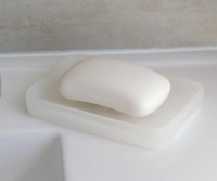 Parker White Resin Soap Dish