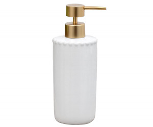 Louisa Beaded White Soap Pump