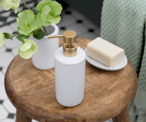 Louisa Beaded White Soap Dish / Trinket Dish