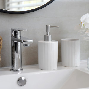 Soho White Soap Dispenser, shown as a standalone product for clear identification