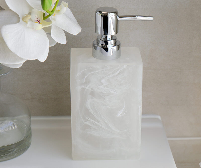 Parker White Resin Soap Dispenser