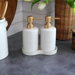 Riley Set 2 Soap & Lotion Dispensers, presented as a standalone item for straightforward product identification
