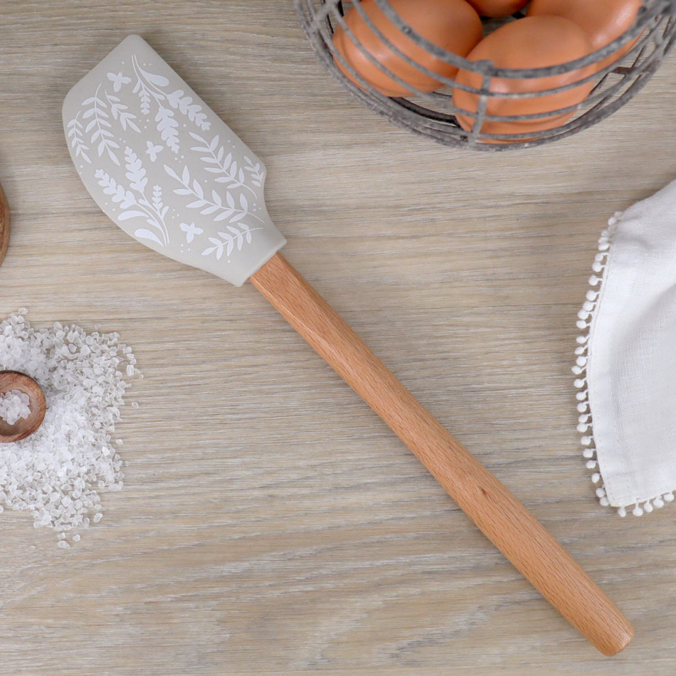 Honeyfield White Floral Spatula, shown as a standalone product for clear identification
