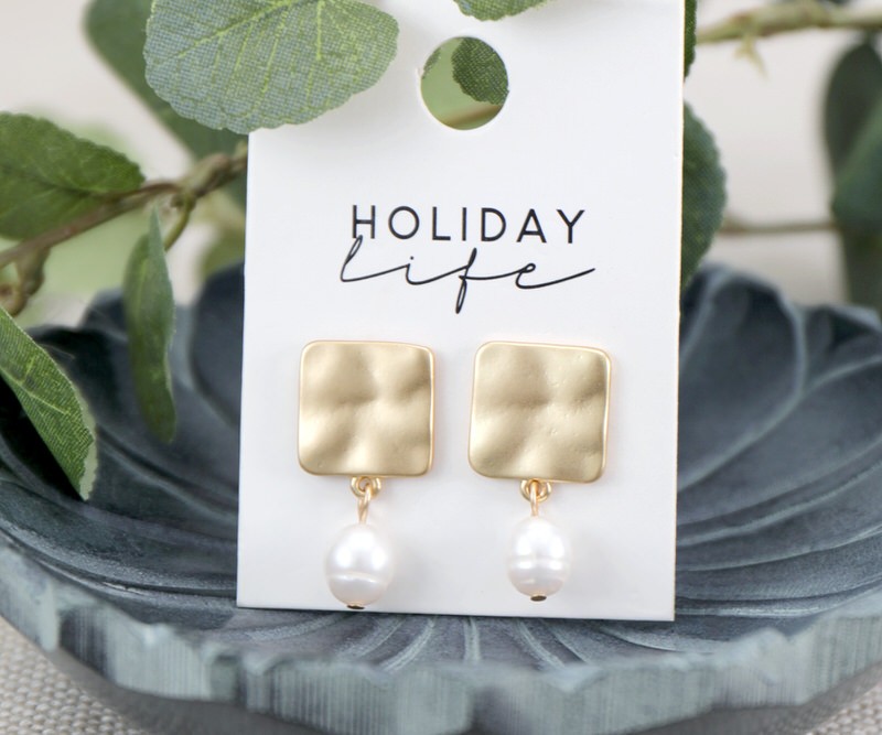 Bardot Gold & Pearl Earrings