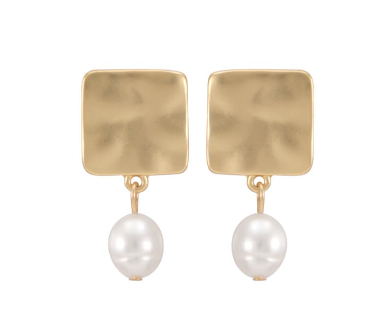 Bardot Gold & Pearl Earrings