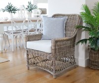 St Remo Rattan Armchair - Antique Grey