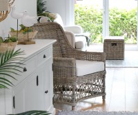 St Remo Rattan Armchair - Antique Grey